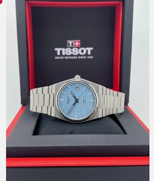 TISSOT PRX Powermatic 80 40mm Ice Blue Men\'s Watch (T137.407.11.351.00)