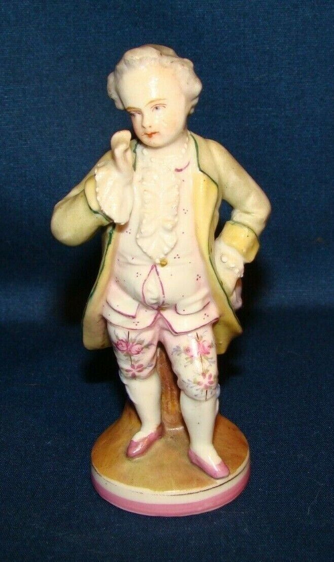 Beautiful Sitzendorf German Porcelain Man Boy Figurine