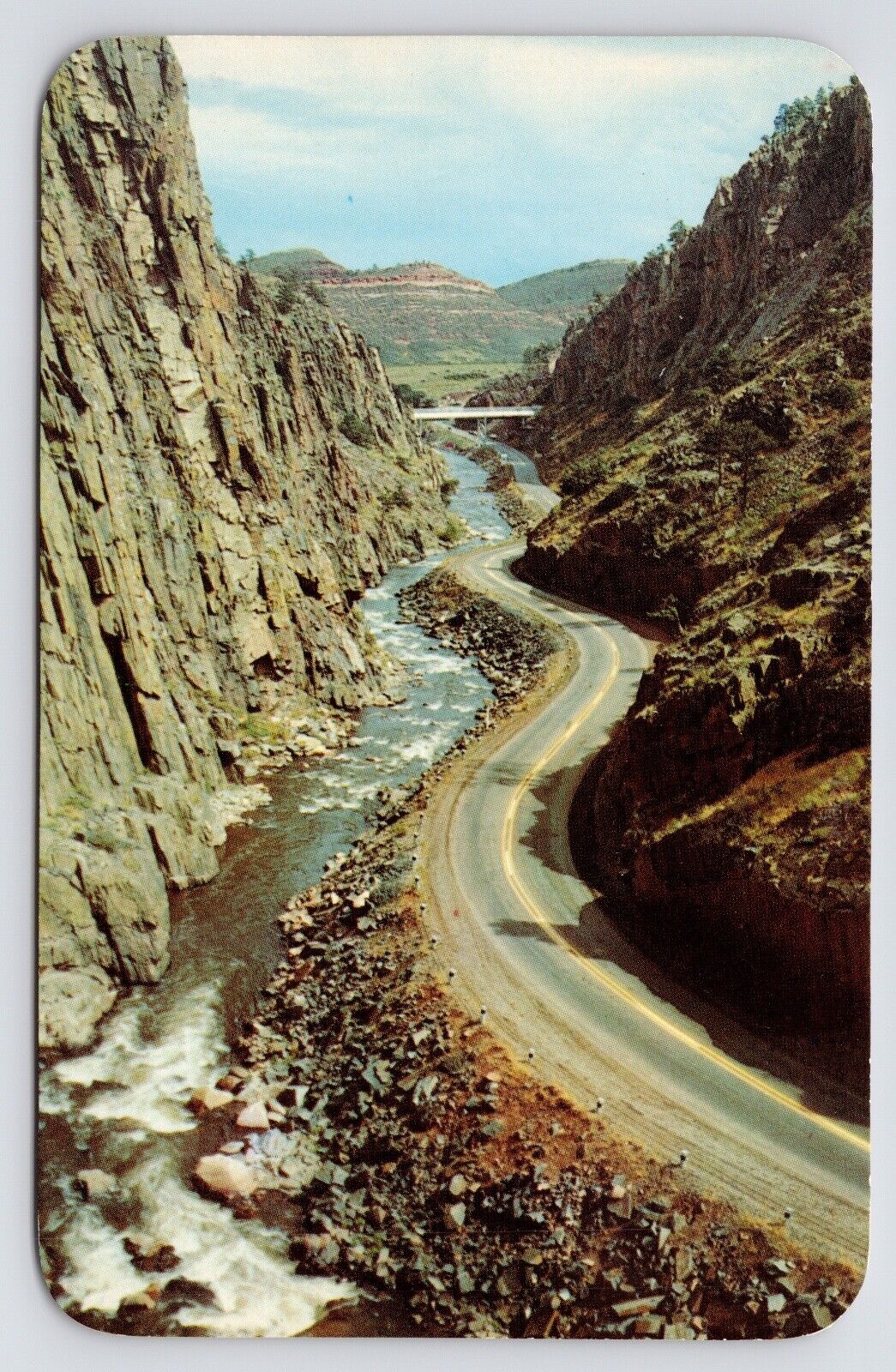 c1960s Big Thompson Canyon US Highway 34 Estes Park Colorado CO Vintage Postcard