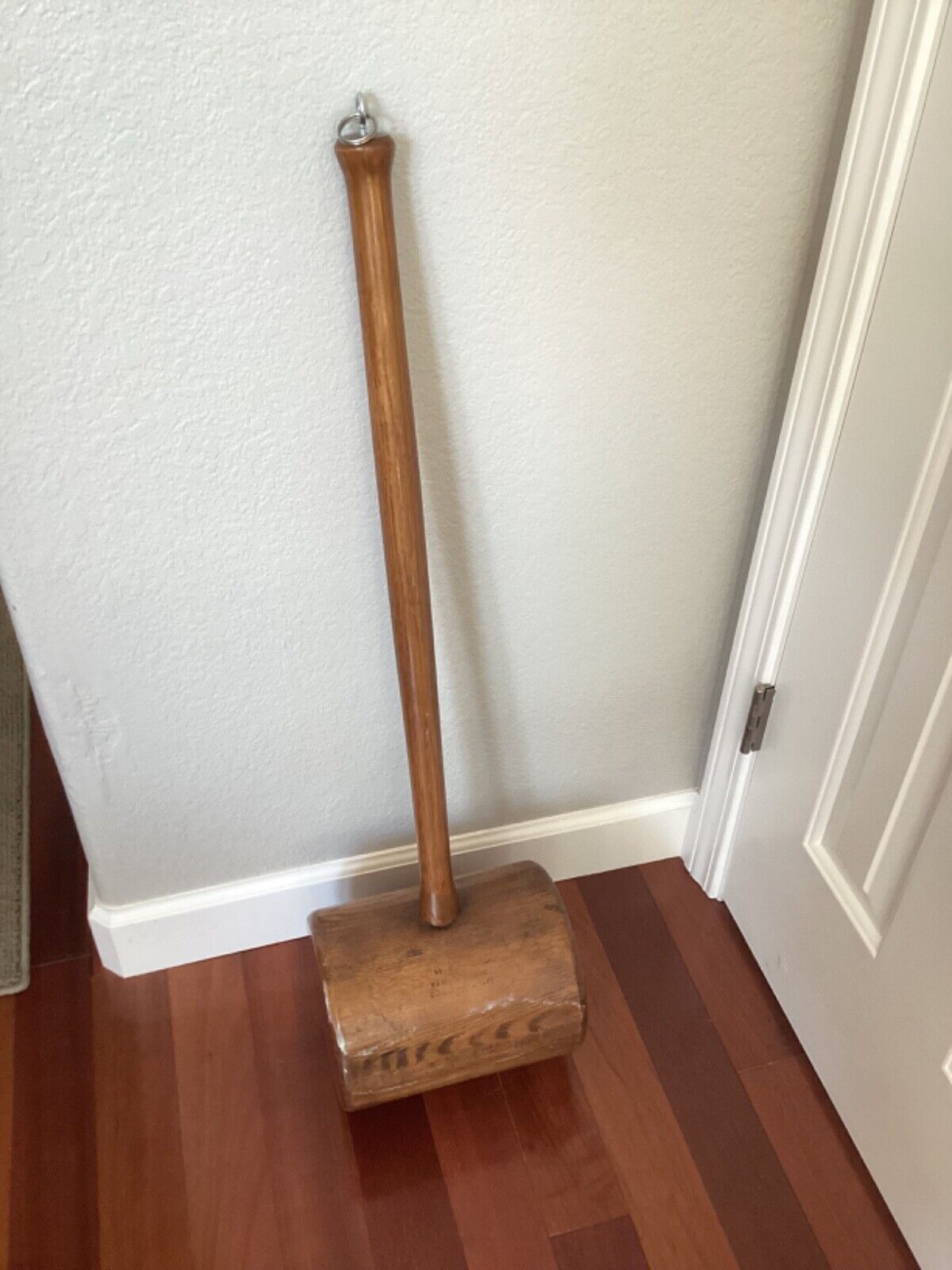 Antique Wood  Hammer Circus Strong Man Carnival Straw Bale Construction Mallet