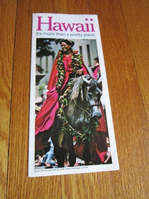 Vintage Hawaii Travel Brochure 1970s Visitor's Bureau Island Info 