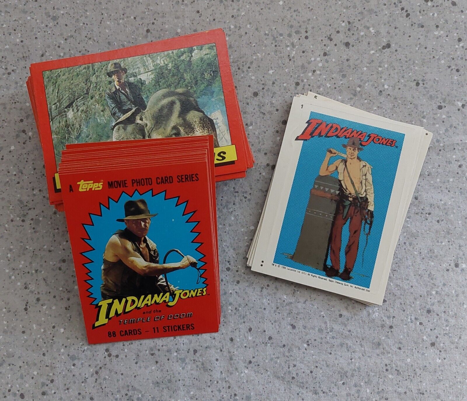  1984 Topps Indiana Jones and the Temple of Doom Trading Card Set~ w/Stickers
