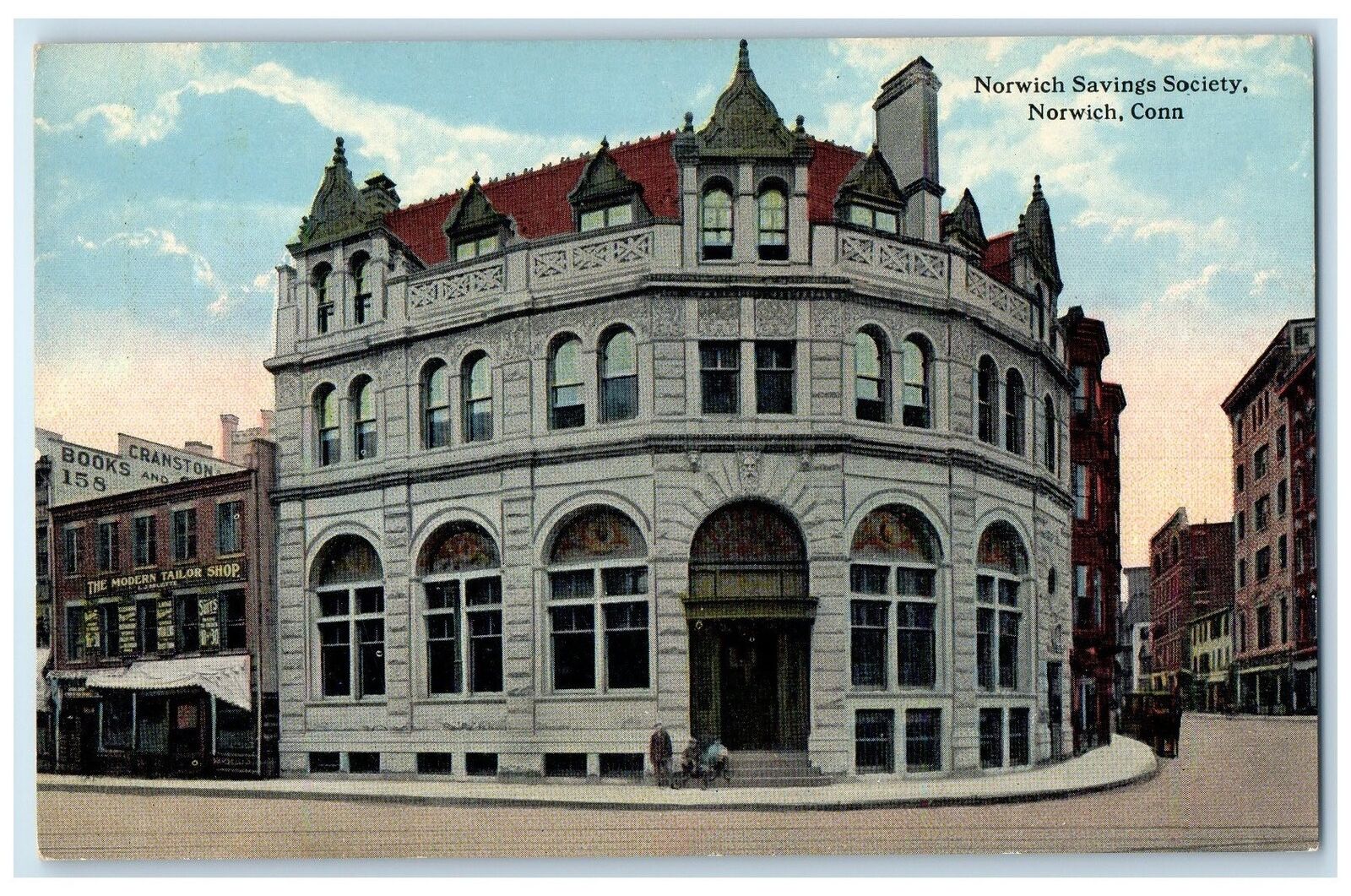 c1910s Norwich Savings Society Exterior Norwich Connecticut CT Unposted Postcard