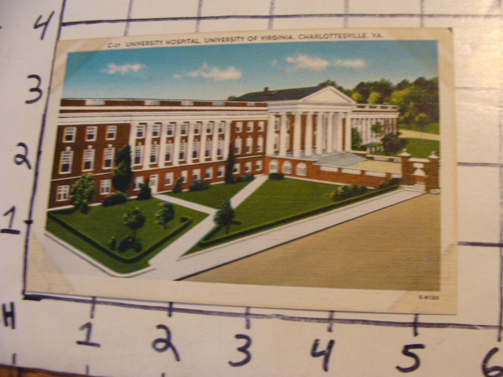  Unused Postcard: VIRGINIA #c27 univ Hospital, univ. of Virginia Charlottesville