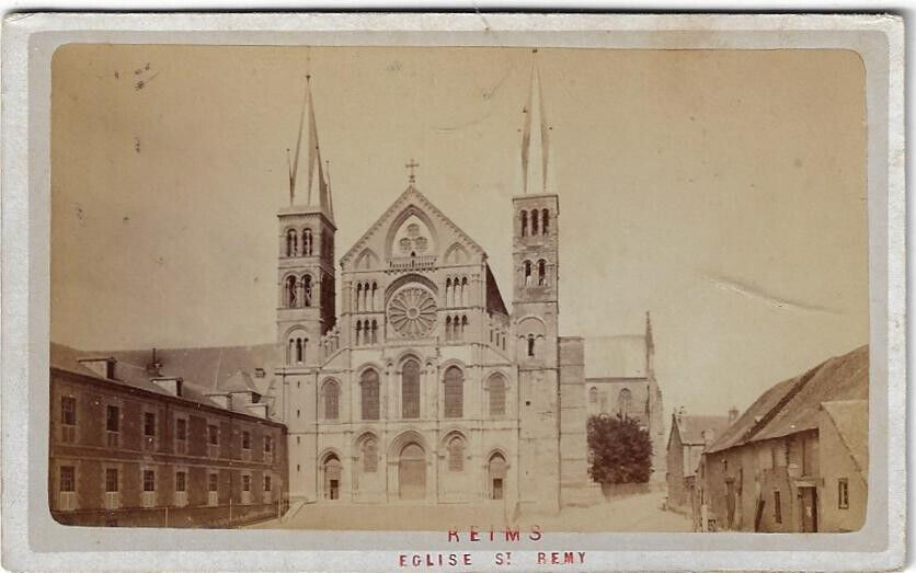 Original CDV c1880 - FRANCE - Reims - Eglise St Rémy (Photo Mrs. Y. Thomas)