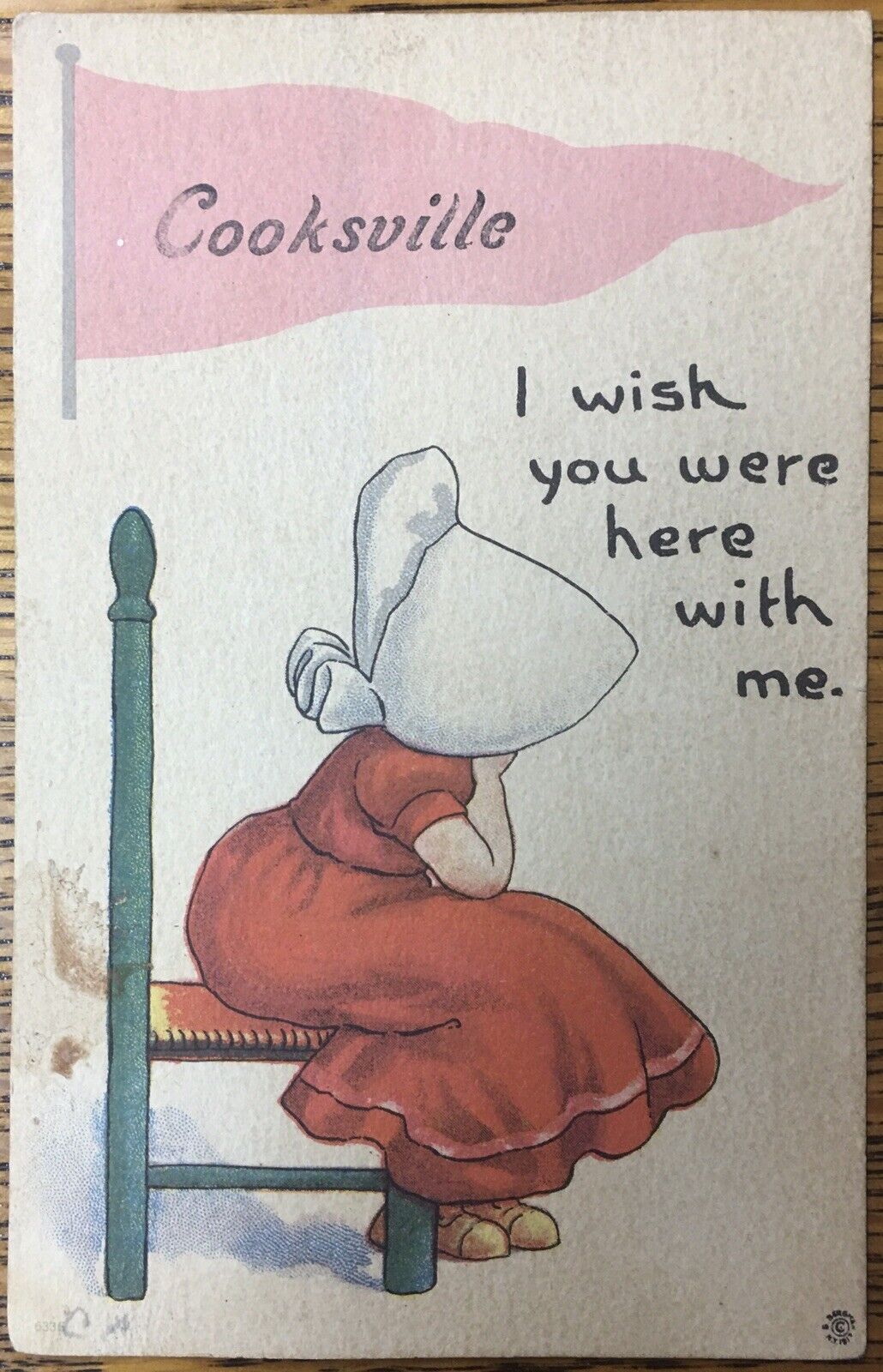 Antique Cooksville, Illinois Wish You Were Here Postcard, Posted 1914, IL Card