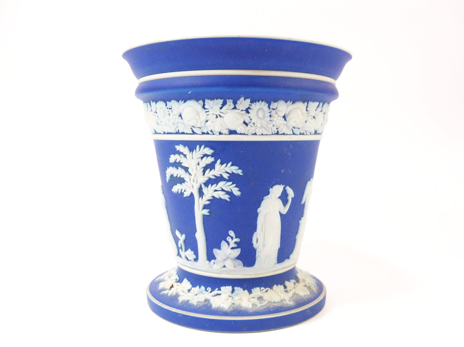 Early 20th Century Wedgwood Deep Cobalt Blue Flower Vase