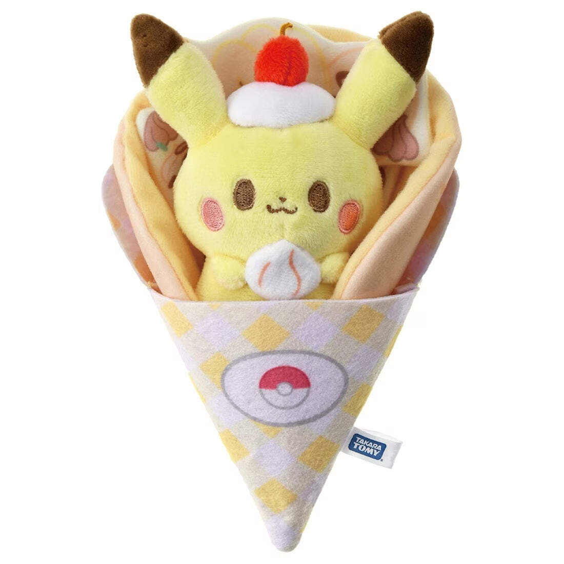 Pokemon Poke Peace Kurukuru Crepe Plush Pikachu