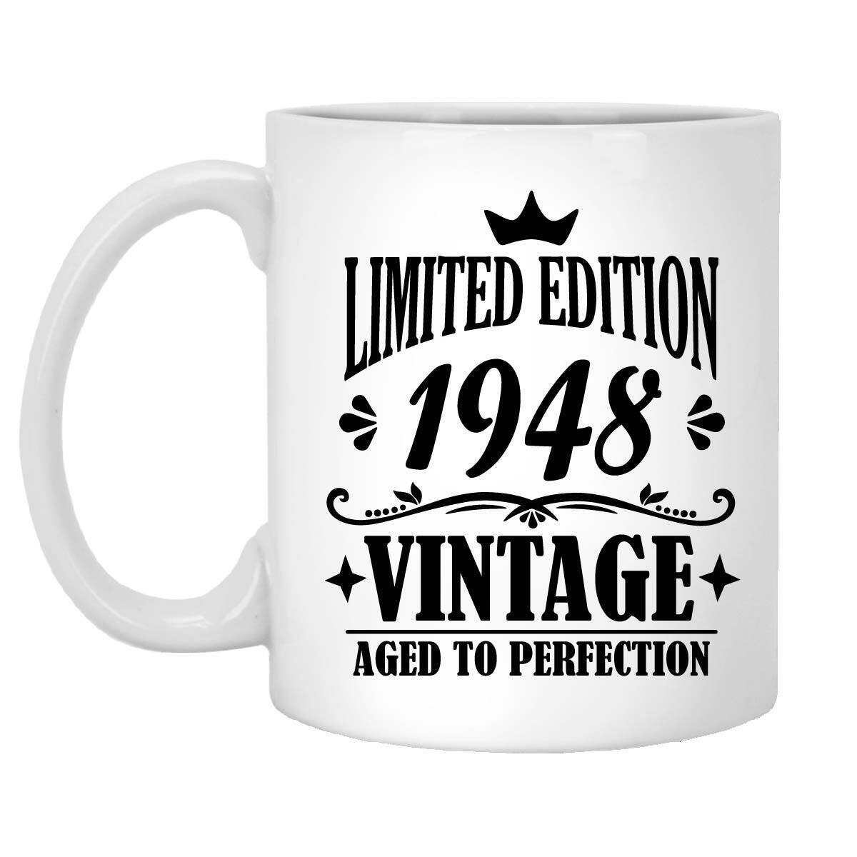 76th Anniversary Mug Edition vintage 76 Years Old Born In 1948 Birthday Mugs