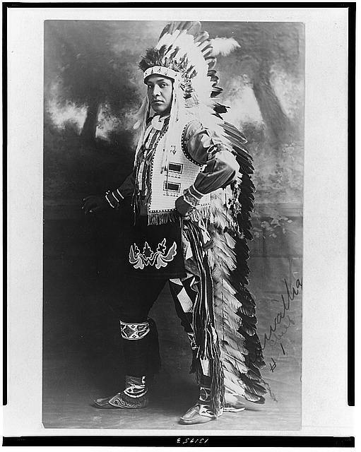 Hiawatha #1,chief,Native American man,c1909,Potawatomi Indians,headdress