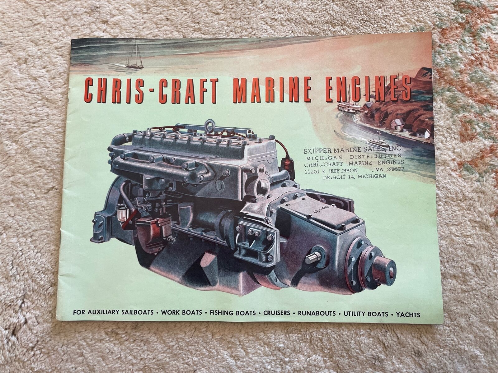 Chris Craft Marine Engines Catalog Sales Brochure 1940s And 1950s