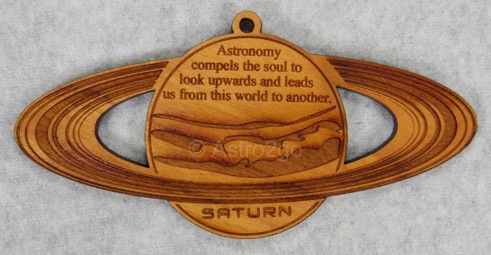 SATURN-Space Astronomy Solar System Planet Science Nestled Pines wooden ornament