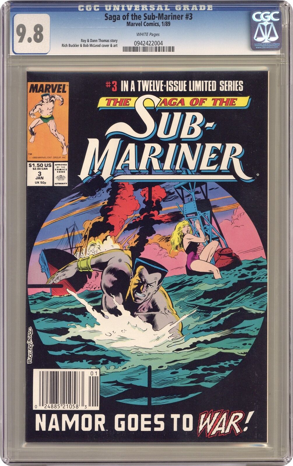 Saga of the Sub-Mariner #3 CGC 9.8 1989 0942422004