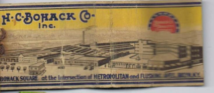 1930s H.C. Bohack Company Bohack Square Brooklyn NYC Matchbook - RA10D