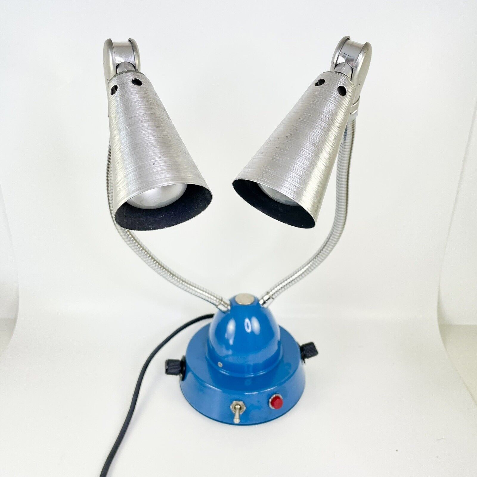 Mid Century Dyna-Lume Scientific Instruments Dual Control Lamp MCM Blue Light