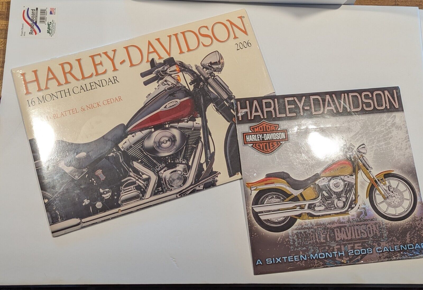 2 vintage New Harley Davidson Calendars, 2006 & 2008 Sealed
