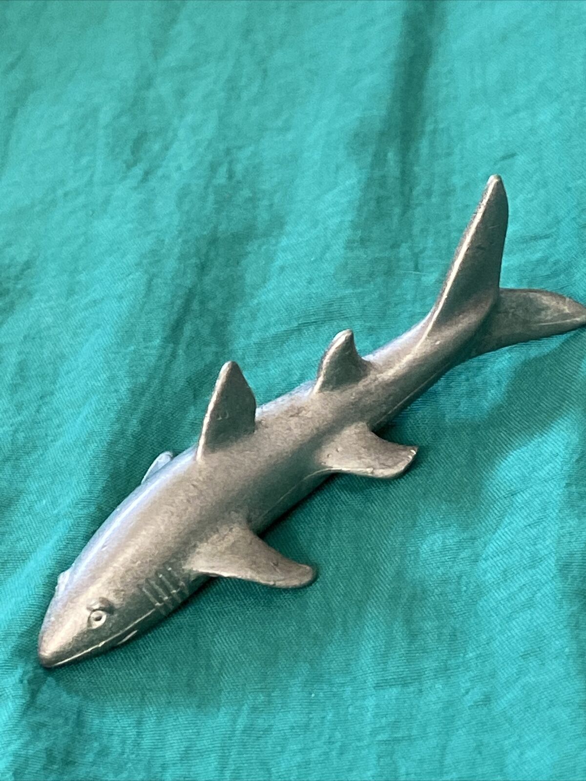 Vintage 1984 Spoontiques Pewter Shark Marked Over 3”