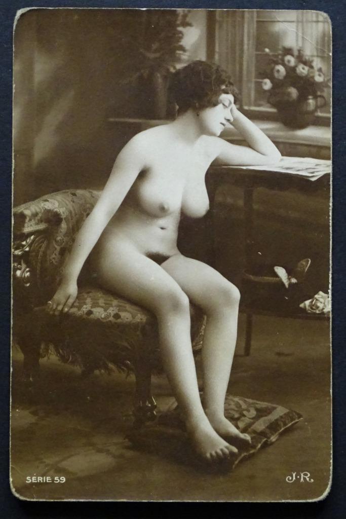 Vintage Full Figured Nude Risque J R Real Photo PC-29