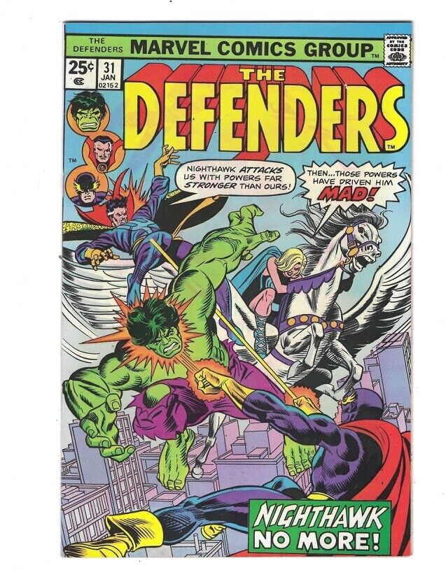 Defenders #31 1976 Unread NM- or better Nighthawk No More Valkyrie Combine