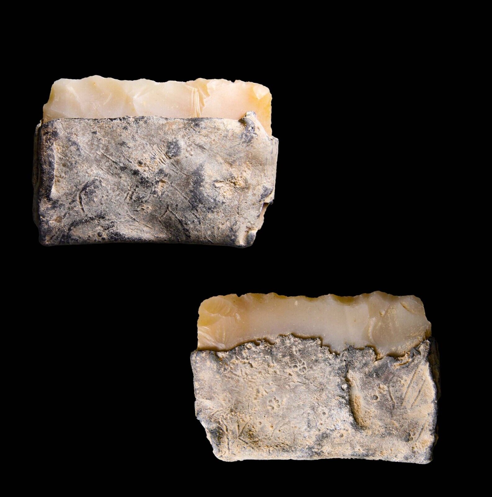 ROMAN, (1st - 2nd century A.D.), flint stone and iron shaving razor Antiquity
