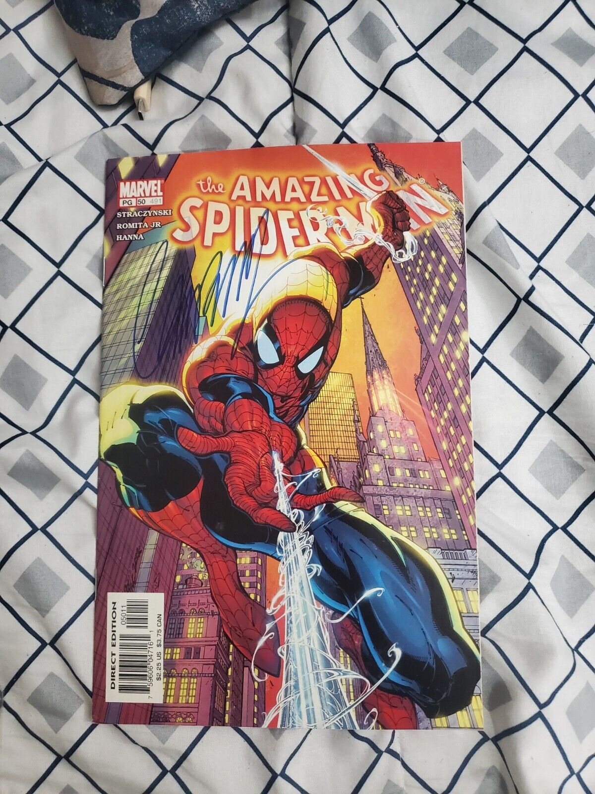 THE AMAZING SPIDER-MAN #50 SIGNED BY  COVER ARTIST J. SCOTT CAMPBELL NO COA