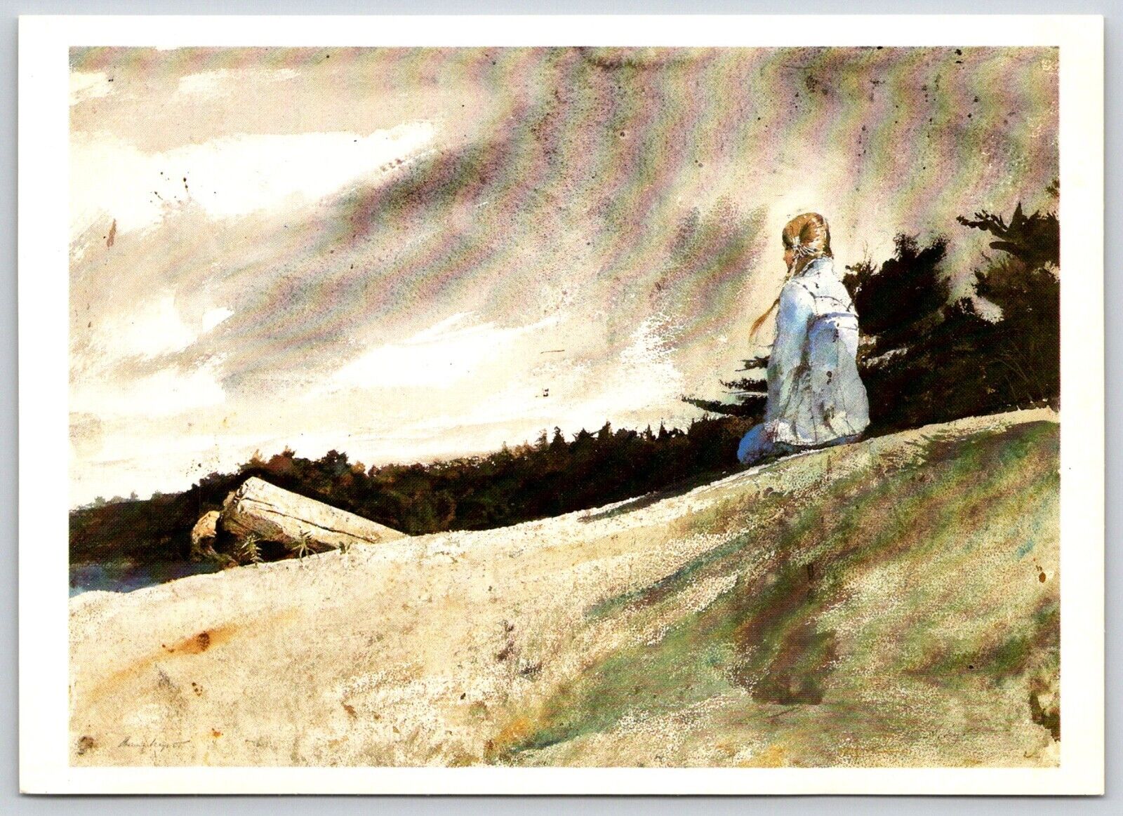 Postcard Art Andrew Wyeth Study for Knapsack