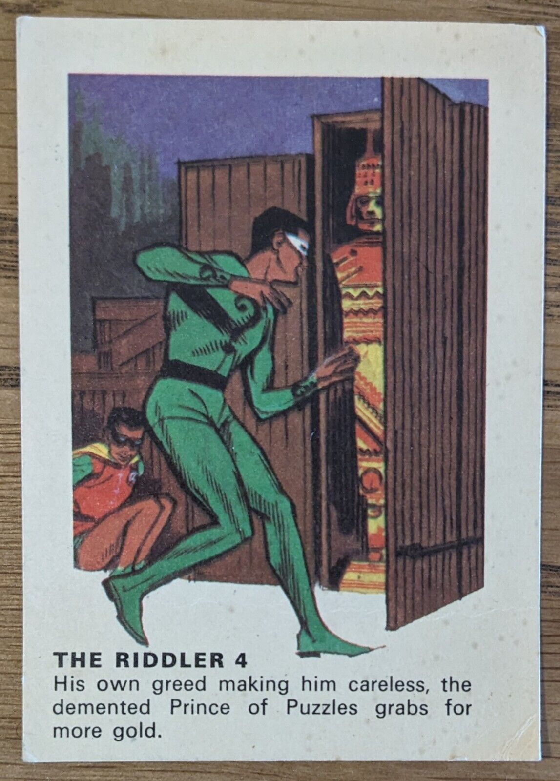 1966 Batman Weeties & Rice Krinkles Card - The Riddler 4 - Scarce