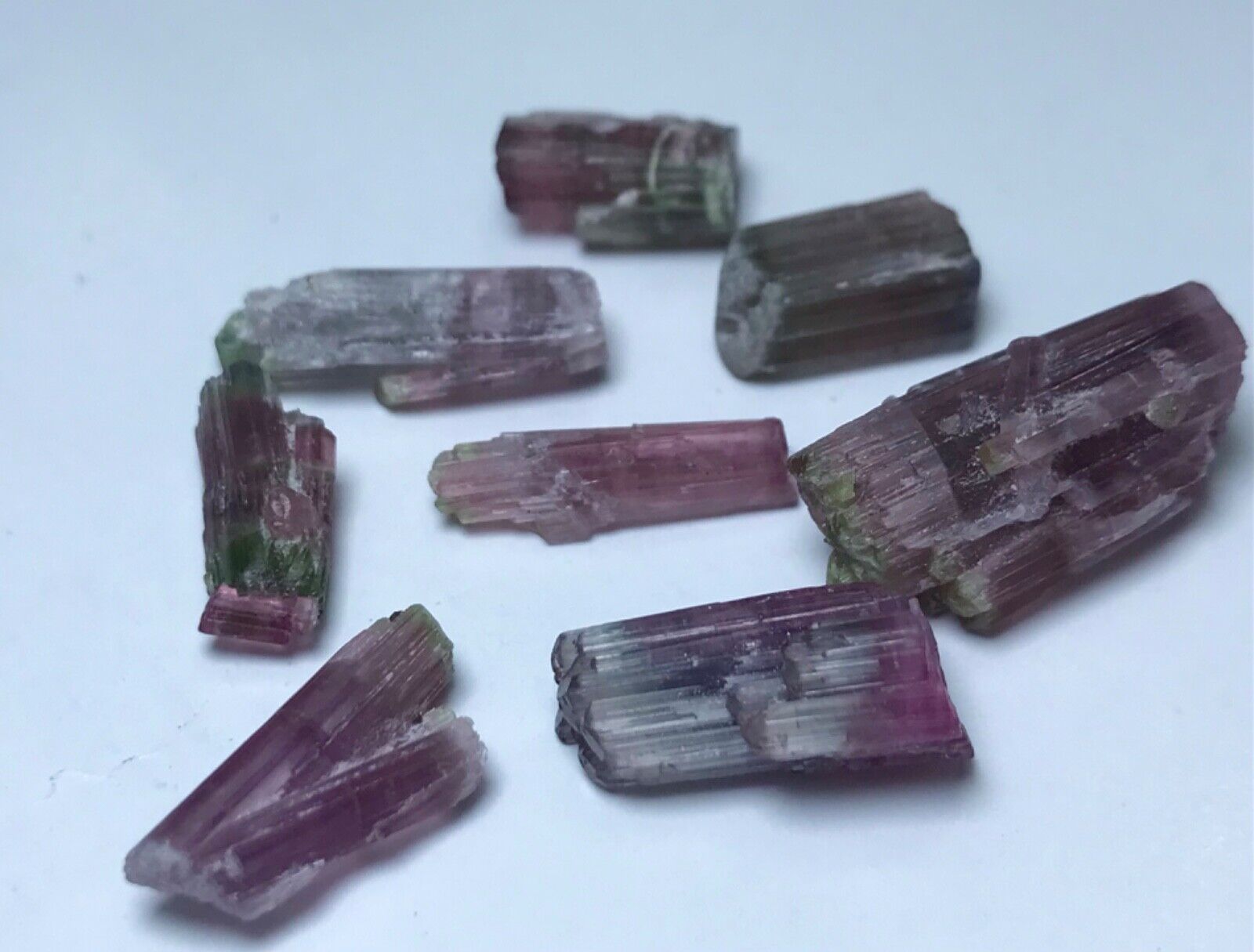 Natural Bi Colour Tourmaline Crystals Bunches lot from Afghanistan