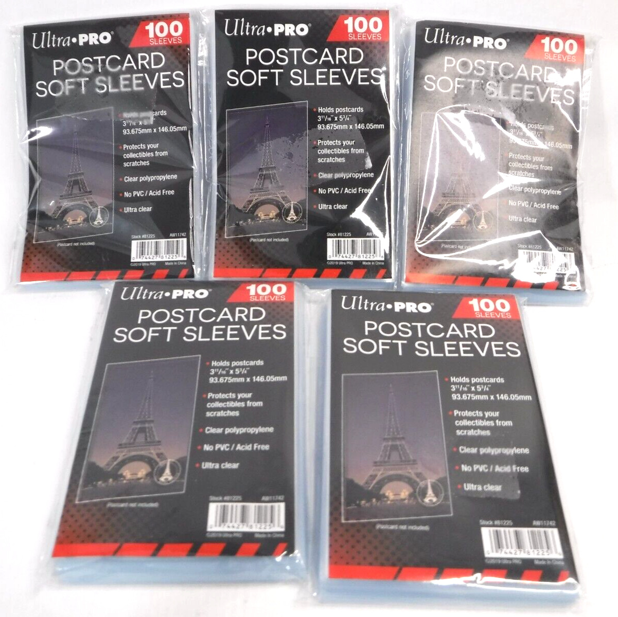 500 Ultra Pro Postcard Soft Sleeves Archival Safe Acid Free Collectible Storage