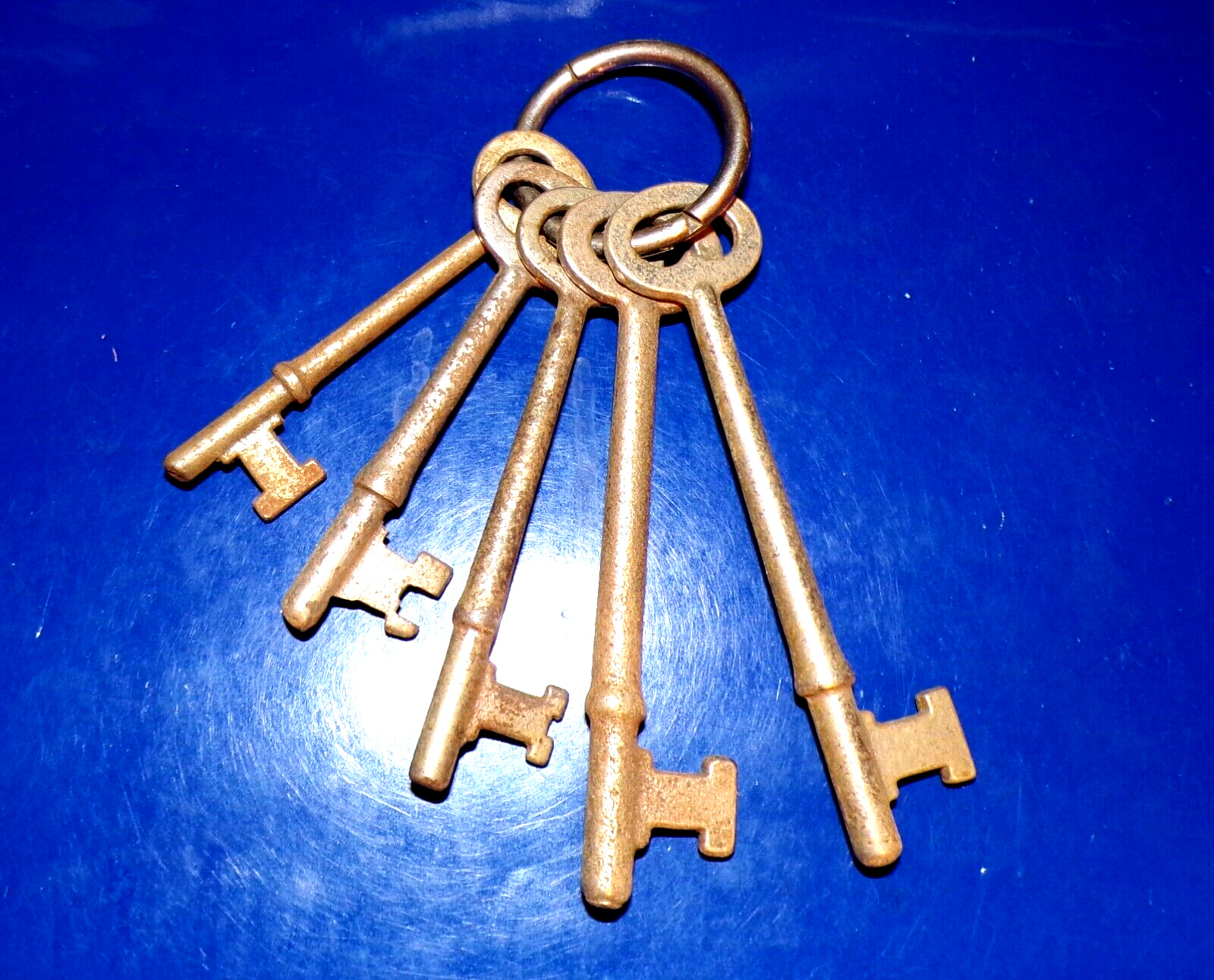 Lot of Five Antique Mortise Lock Skeleton Keys