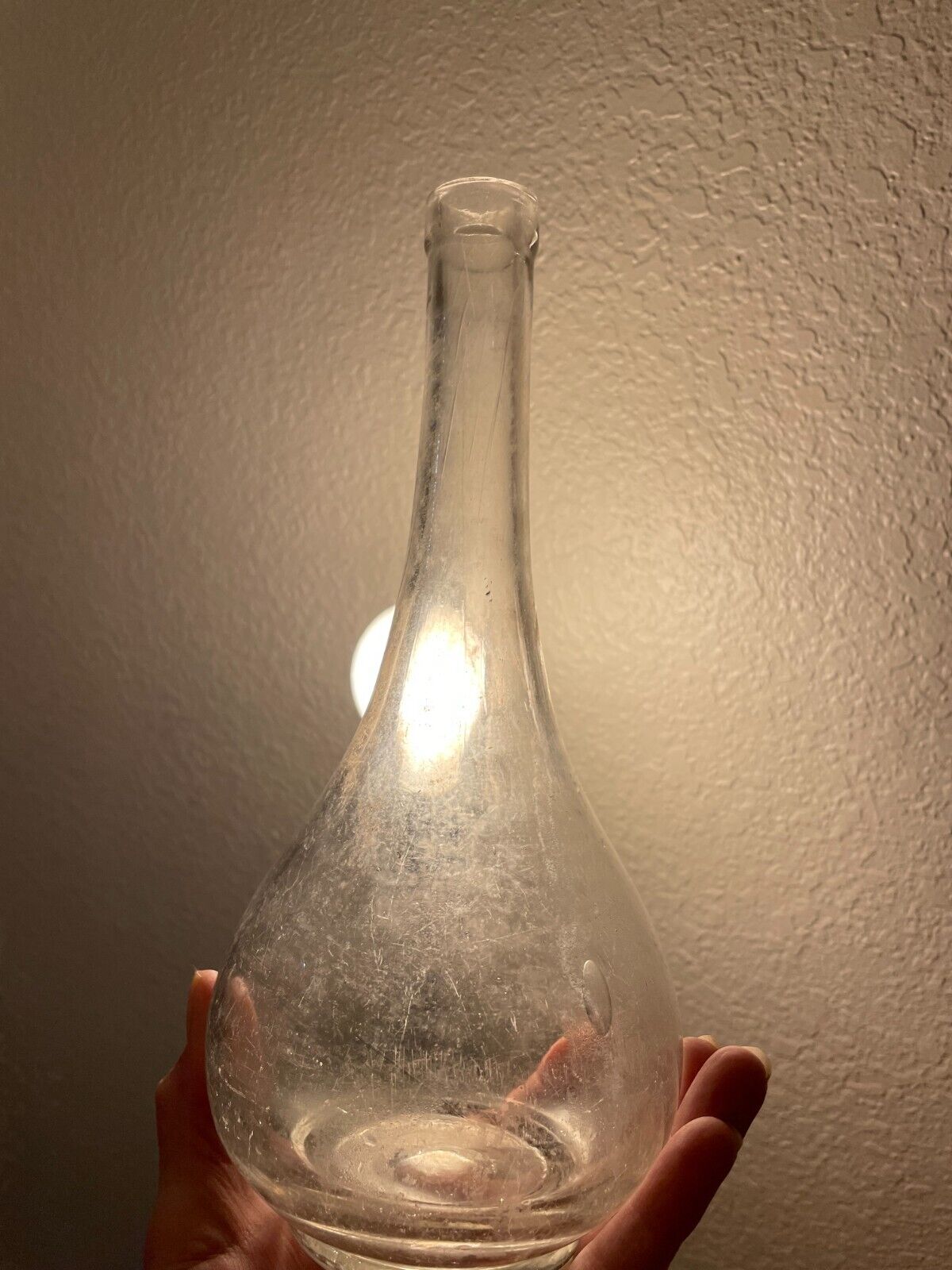 Vintage Clear Onion shaped Carafe/Bottle