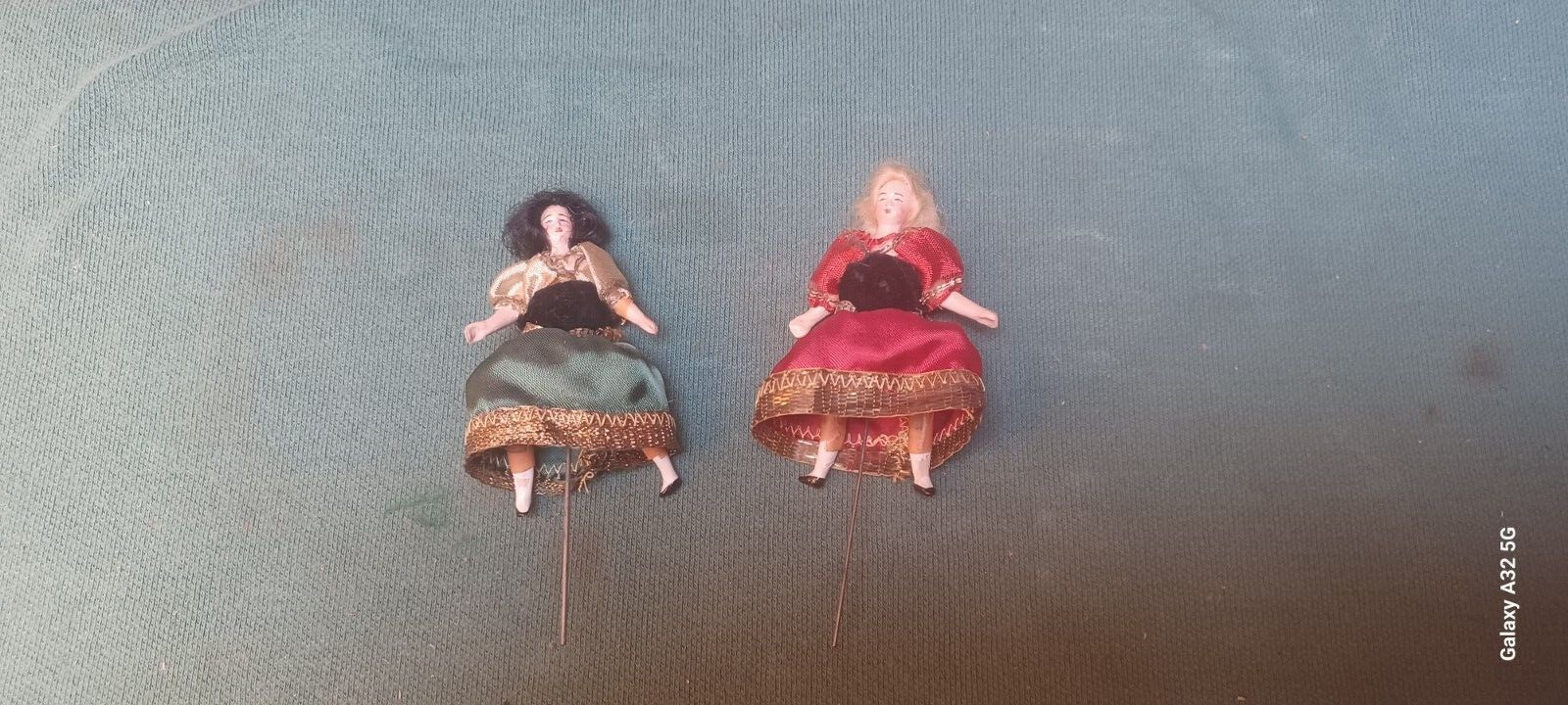 Two Vintage Dancing Ballerinas for an  Antique Swiss Music Box