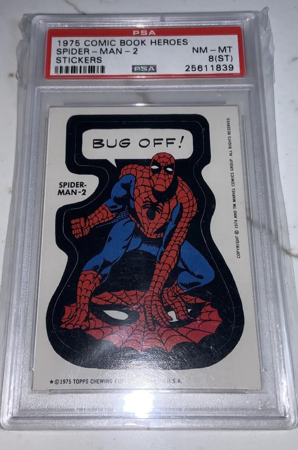 1974 1975 Topps Spider Man Sticker 