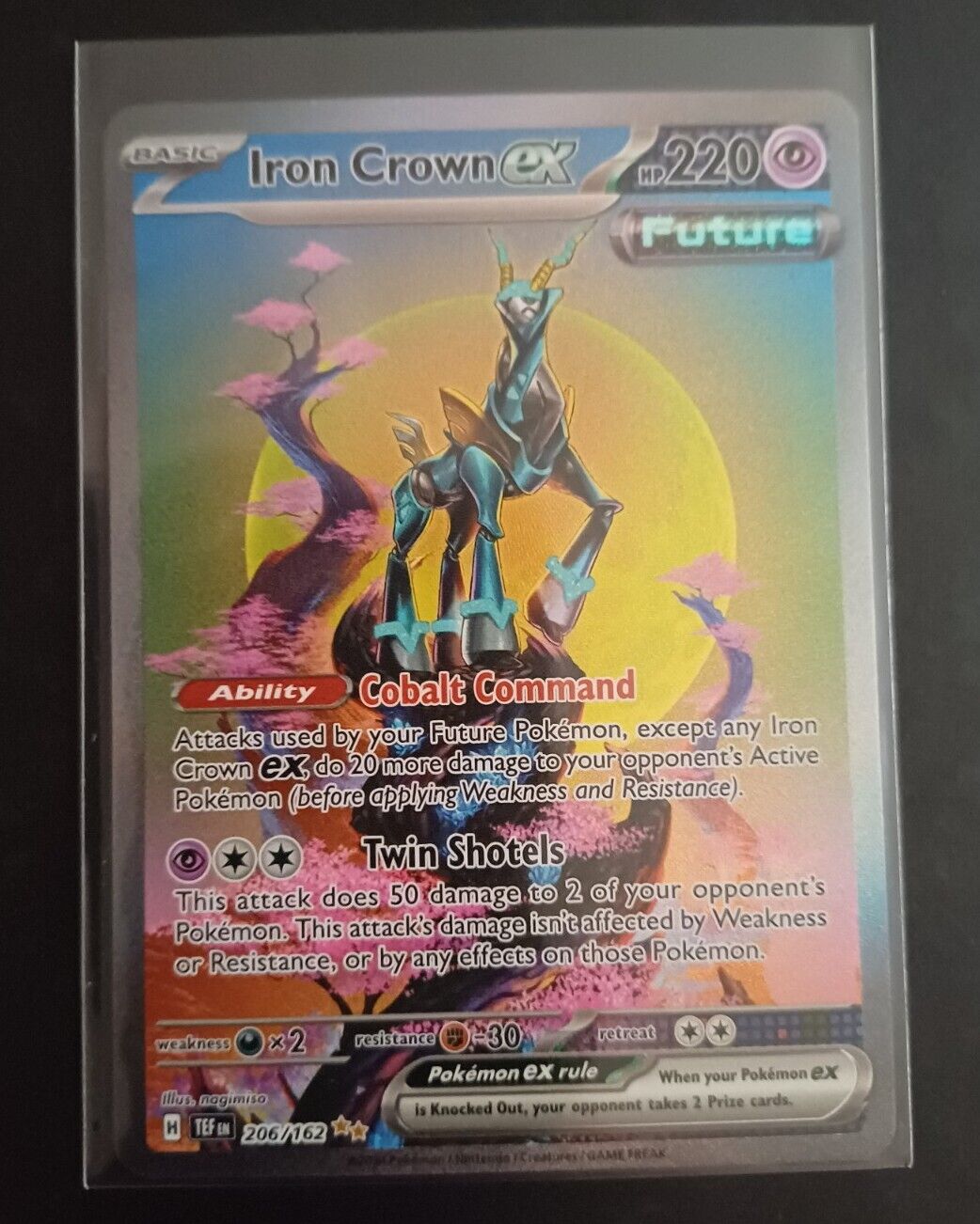 Iron Crown ex  - Temporal Forces - 206/162 - Pack Fresh - Pokemon TCG