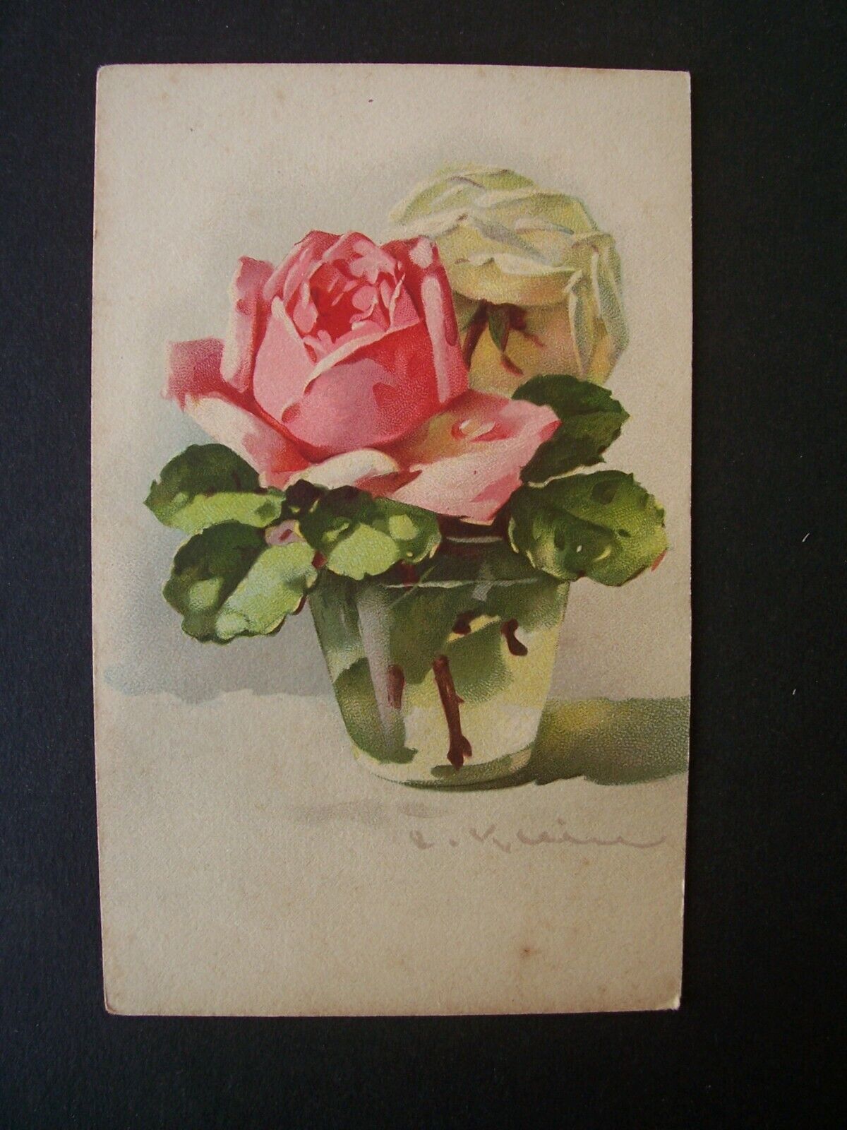 CPA - Illustrator: Catharina Klein - Flowers: Roses in Vases... - 1931