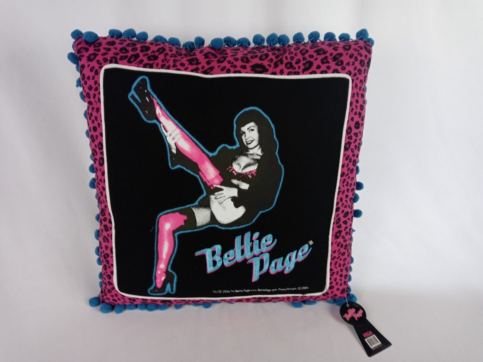 Bettie Page 14 x 14 tassels Pillow Neca brand new in bag