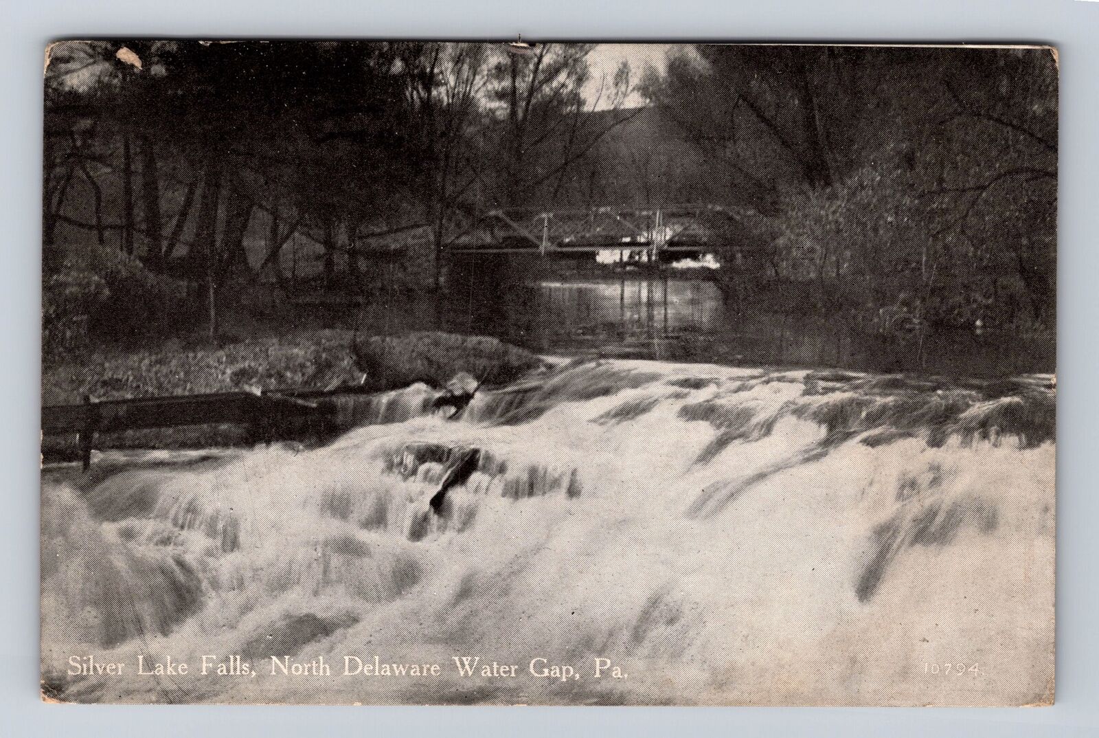 Delaware Water Gap, PA-Pennsylvania, Silver Lake Falls, Vintage c1916 Postcard