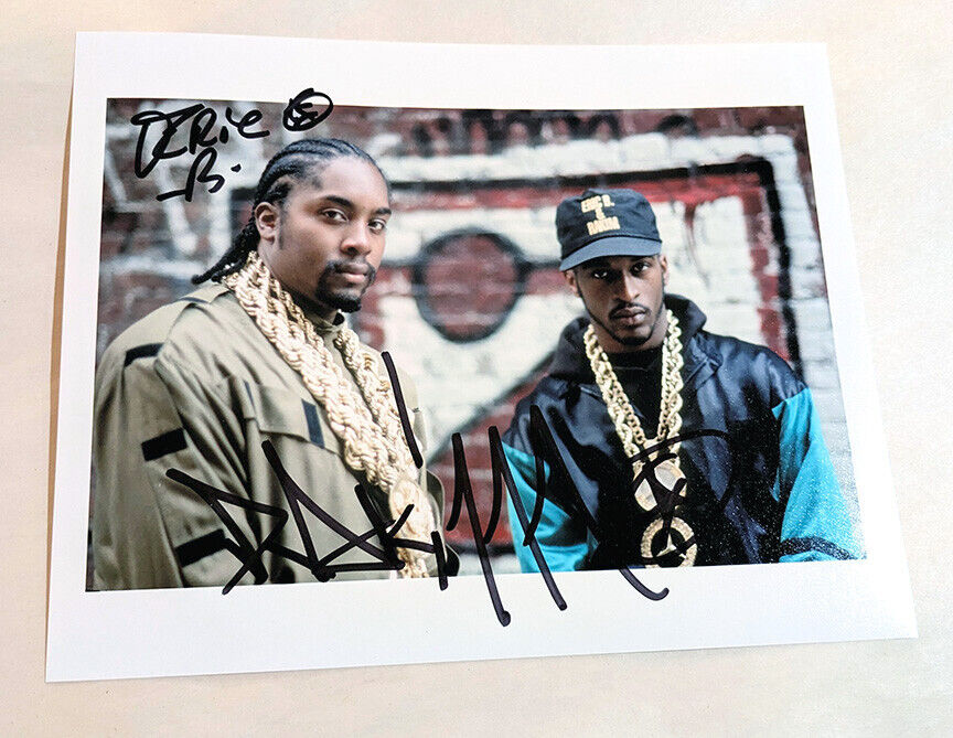 ERIC B & RAKIM signed 8x10 PHOTO golden age hip hop PAID IN FULL COA