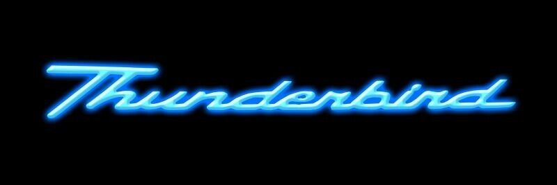 Ford Thunderbird Script NEW Metal Sign 6x18\