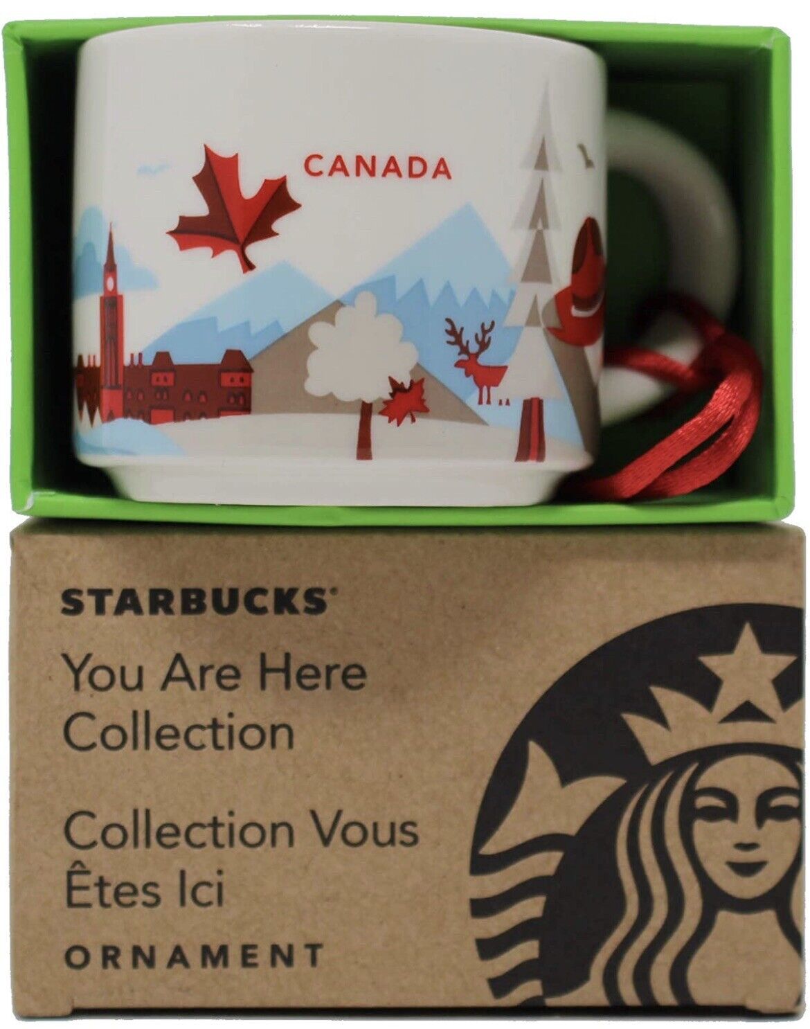 Starbucks You are Here Series Canada Ceramic Demitasse Ornament Mug, 2 Oz