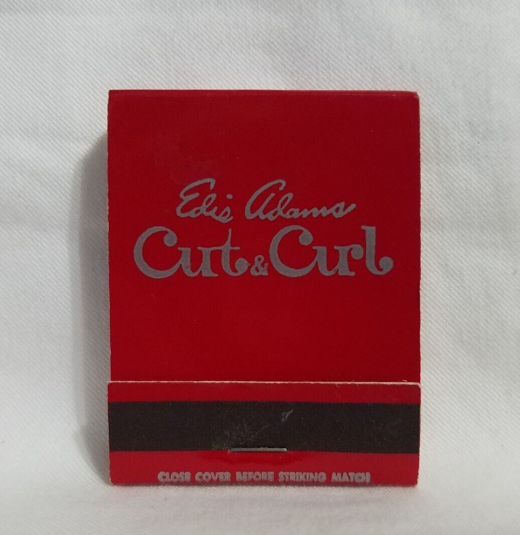 Vintage Edie Adams Cut & Curl Hair Salon Matchbook Nebraska Chain Advertising