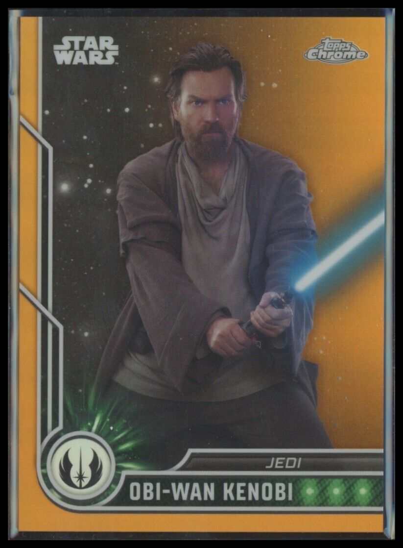 CB 2023 Topps Chrome Star Wars #9 Obi-Wan Kenobi Orange Refractor /25 Jedi