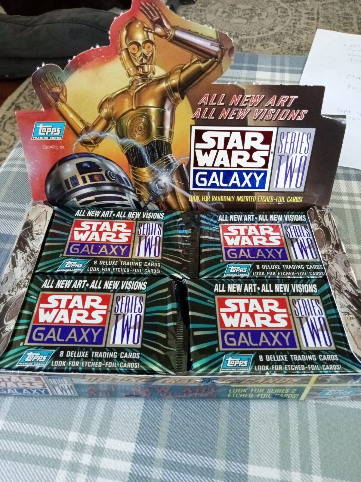 (1) Unopened Pack 1994 Topps Star Wars Galaxy Series 2 With Etch Foil Chases