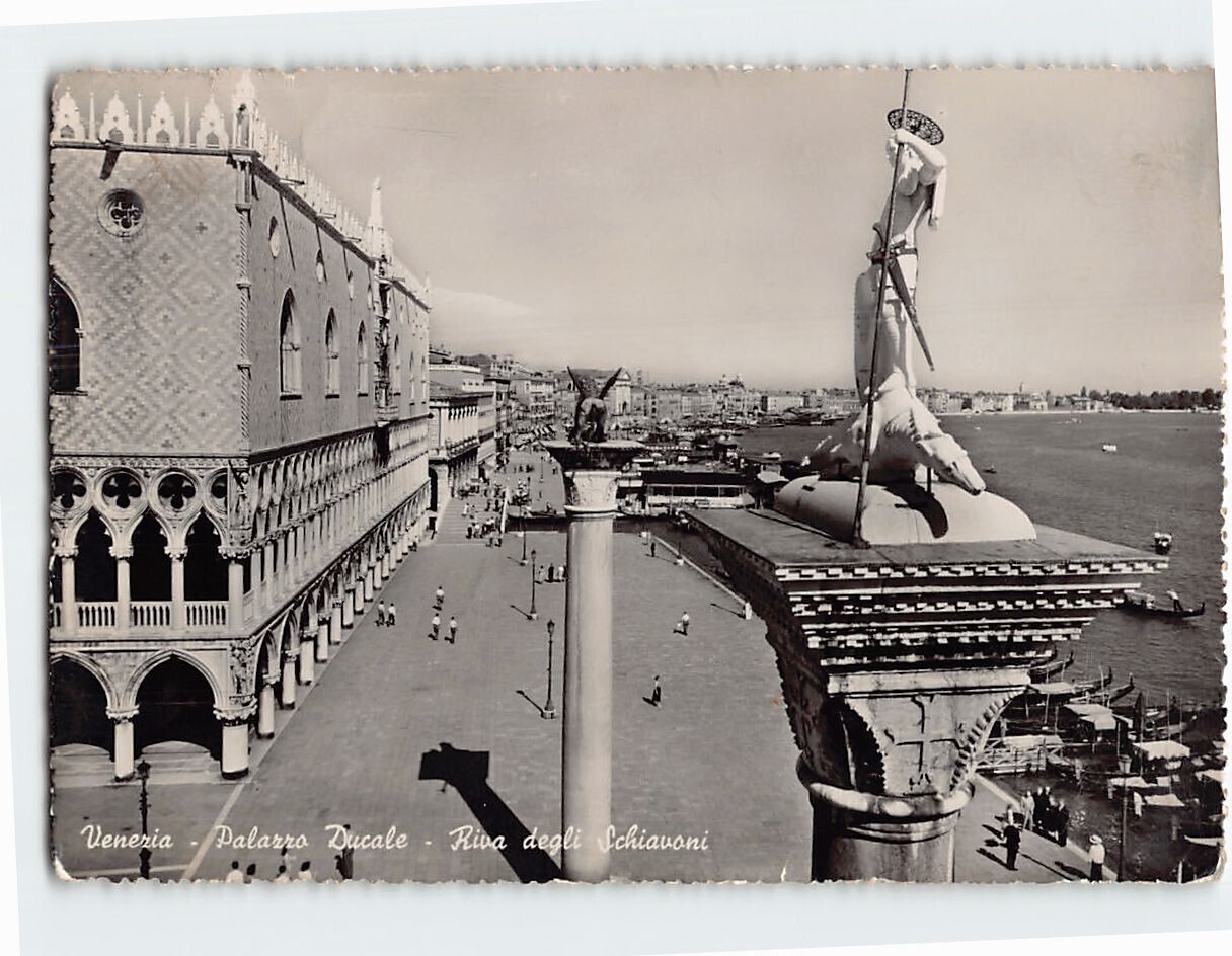 Postcard Riva degli Schiavoni, Palazzo Ducale, Venice, Italy