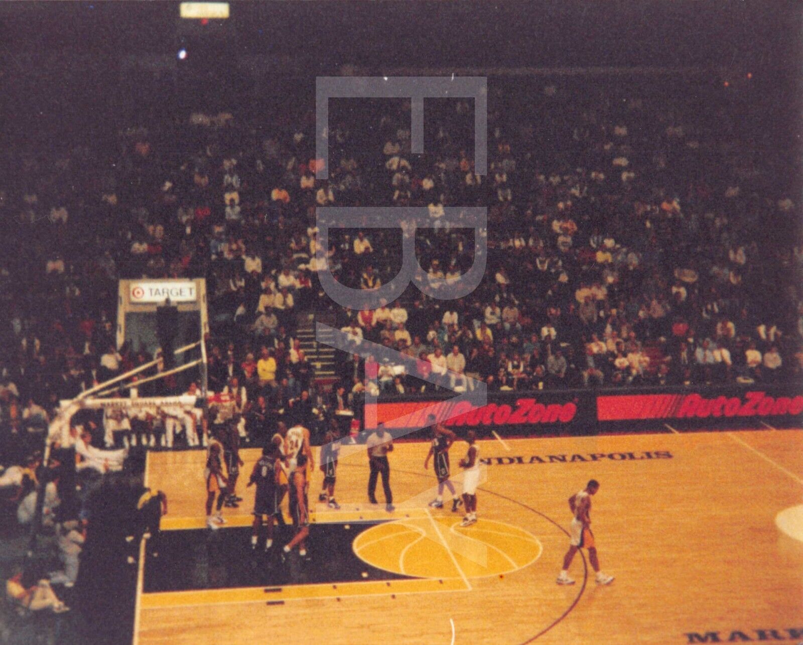 3.5x4.5 Found Photo Indianapolis Basketball Court People Watching NBA H37 #19