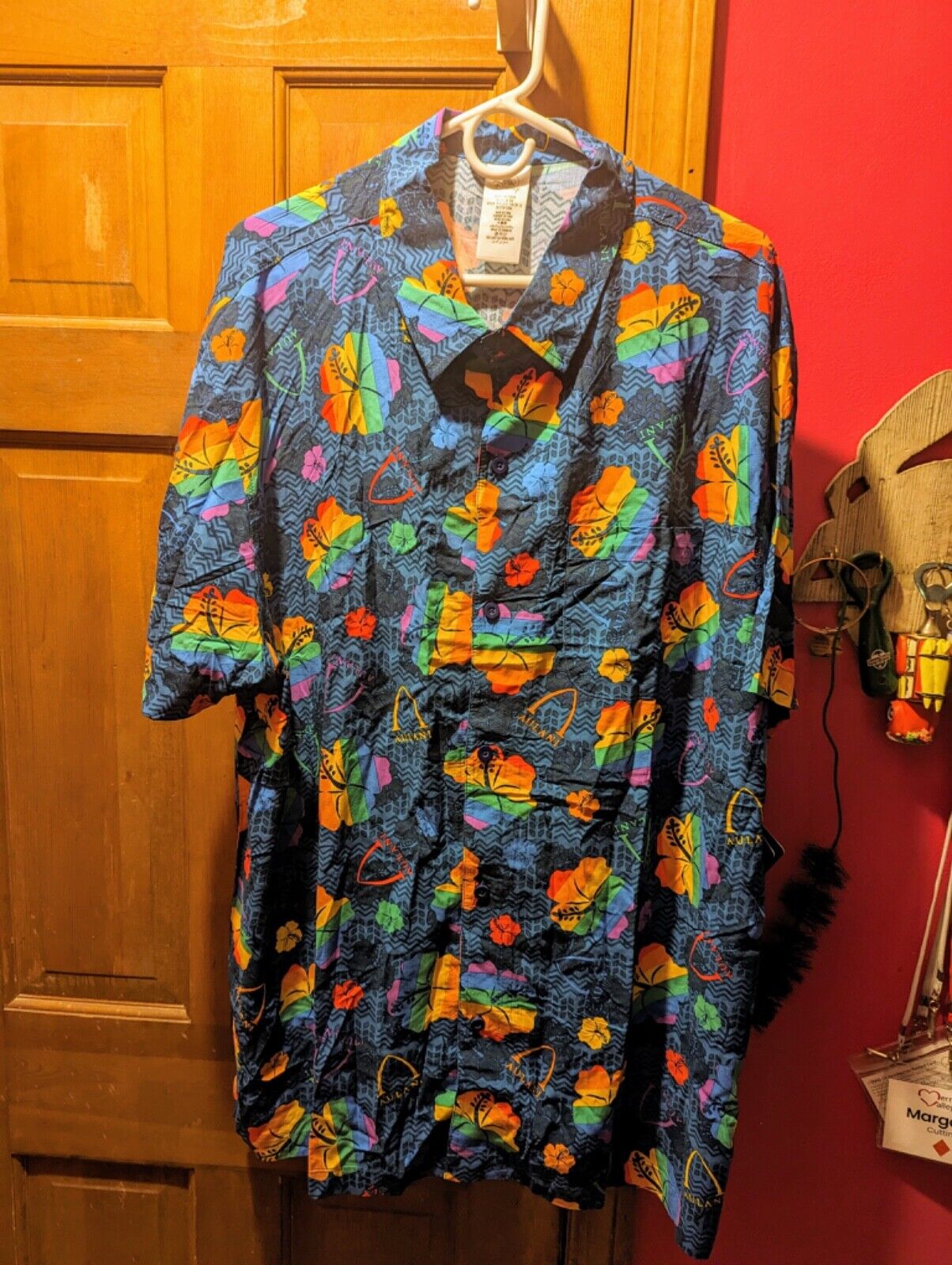 Hard to find Disney Aulani Hawaiian Shirt from the Pride Collection xxl size