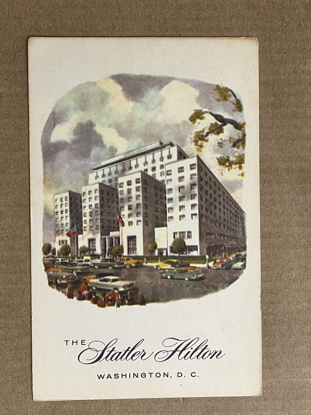 Postcard Washington DC Statler Hilton Hotel Advertising Vintage PC