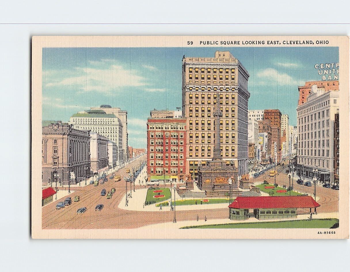Postcard Public Square Cleveland Ohio USA