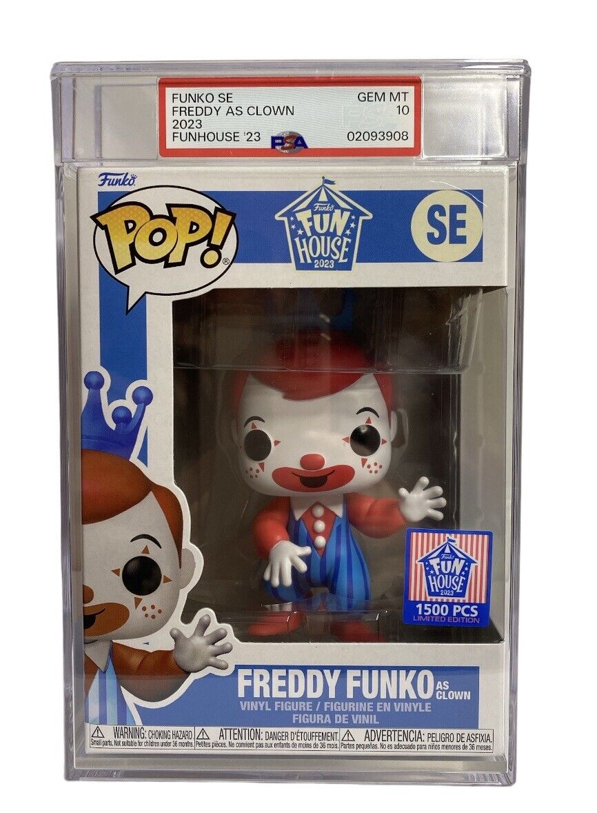Graded PSA 10  Funhouse Clown Freddy Funko Pop - 2023 Wondercon Excl- 1500 PCS