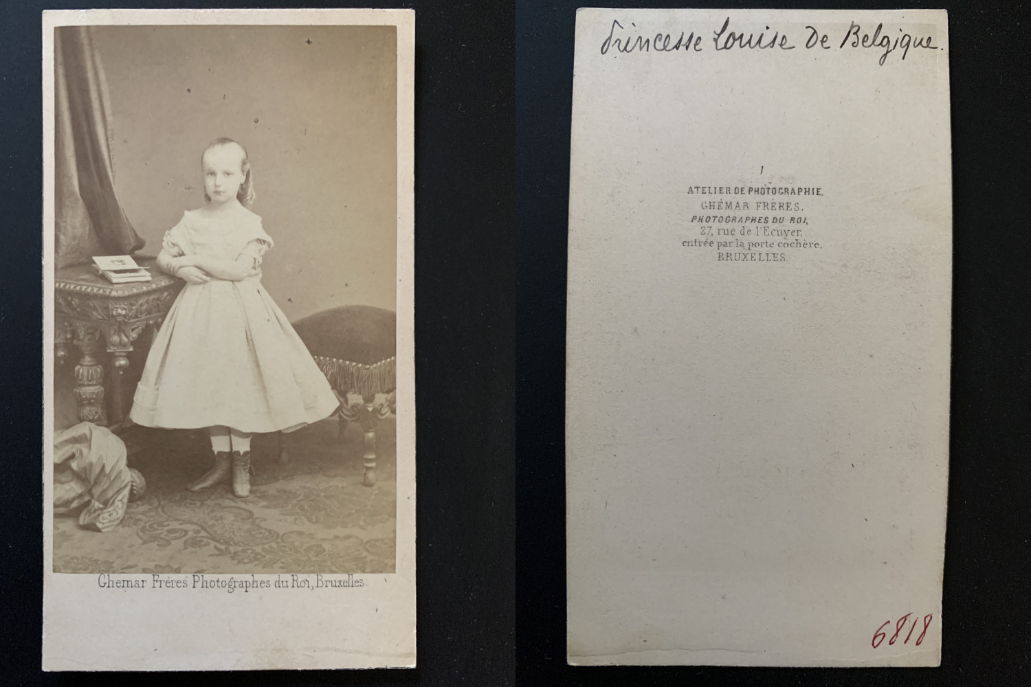 Gémar, Brussels, Louise Marie Amélie, Princess of Belgium Vintage CDV Album